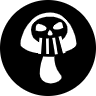 Icon of mushroom with skull cap